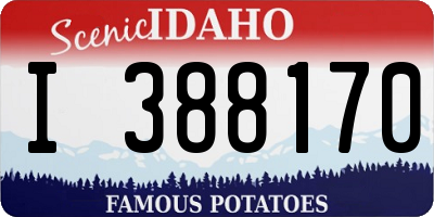 ID license plate I388170