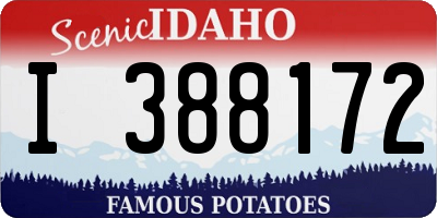 ID license plate I388172