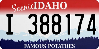 ID license plate I388174