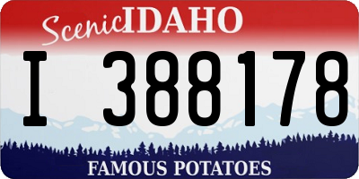 ID license plate I388178