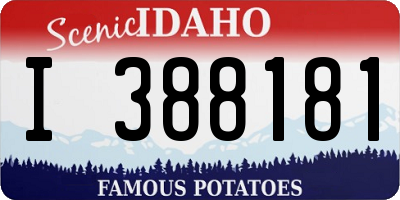ID license plate I388181