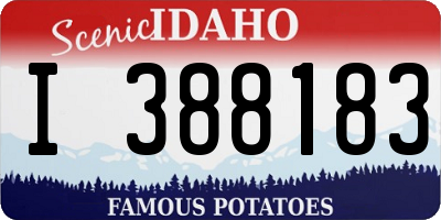 ID license plate I388183