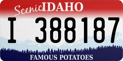 ID license plate I388187