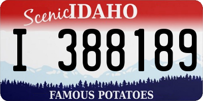 ID license plate I388189