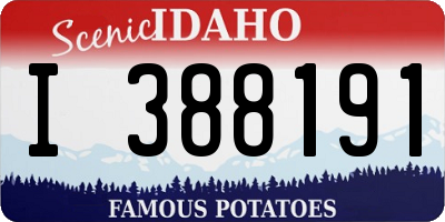 ID license plate I388191