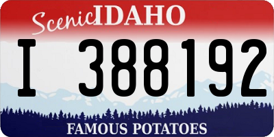 ID license plate I388192