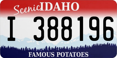 ID license plate I388196