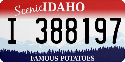 ID license plate I388197