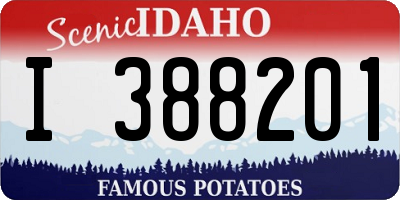 ID license plate I388201
