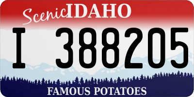 ID license plate I388205
