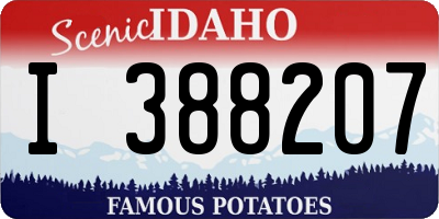 ID license plate I388207