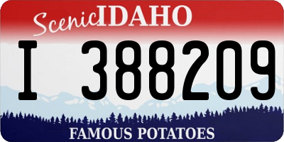 ID license plate I388209