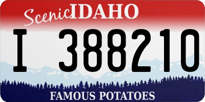 ID license plate I388210