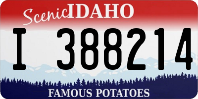 ID license plate I388214