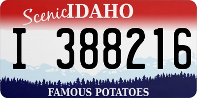 ID license plate I388216