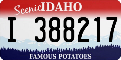 ID license plate I388217