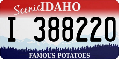 ID license plate I388220