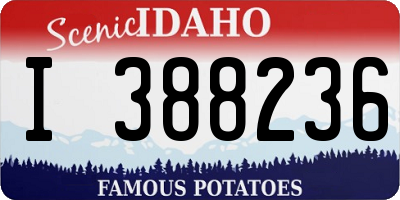 ID license plate I388236