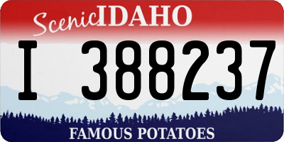 ID license plate I388237