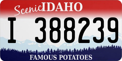 ID license plate I388239