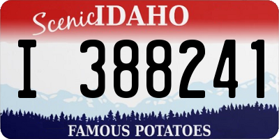 ID license plate I388241