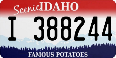 ID license plate I388244