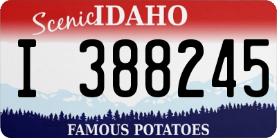 ID license plate I388245