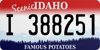 ID license plate I388251