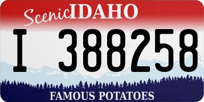 ID license plate I388258