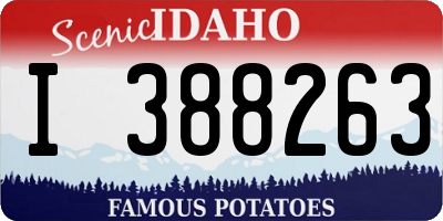 ID license plate I388263