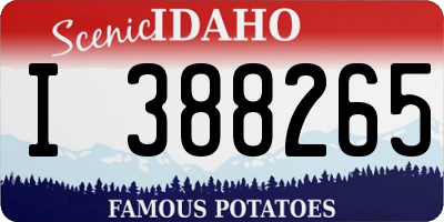 ID license plate I388265