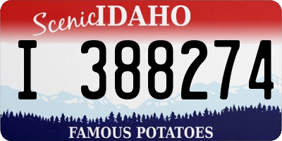 ID license plate I388274