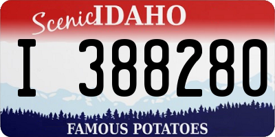ID license plate I388280
