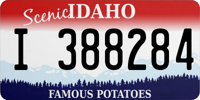 ID license plate I388284