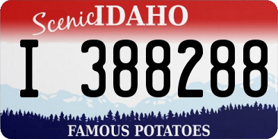 ID license plate I388288