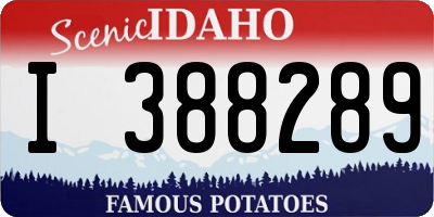 ID license plate I388289