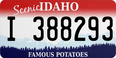 ID license plate I388293