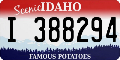 ID license plate I388294