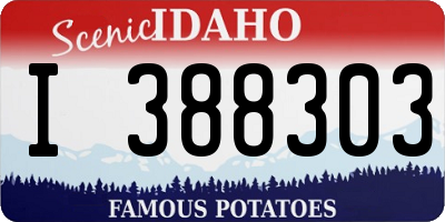 ID license plate I388303