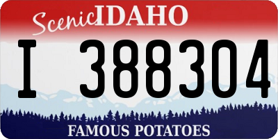 ID license plate I388304