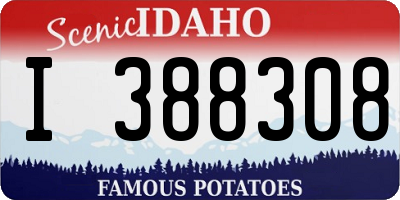 ID license plate I388308