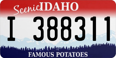 ID license plate I388311
