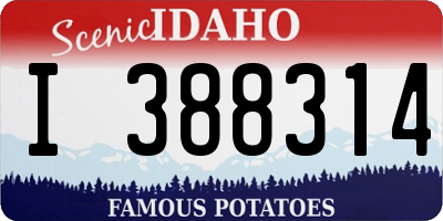 ID license plate I388314
