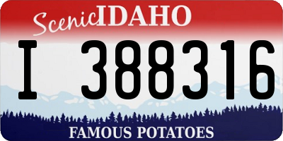 ID license plate I388316
