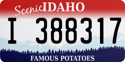 ID license plate I388317