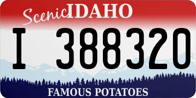 ID license plate I388320