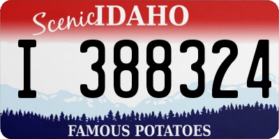 ID license plate I388324