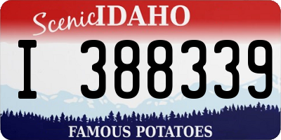 ID license plate I388339