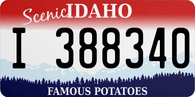 ID license plate I388340