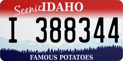 ID license plate I388344
